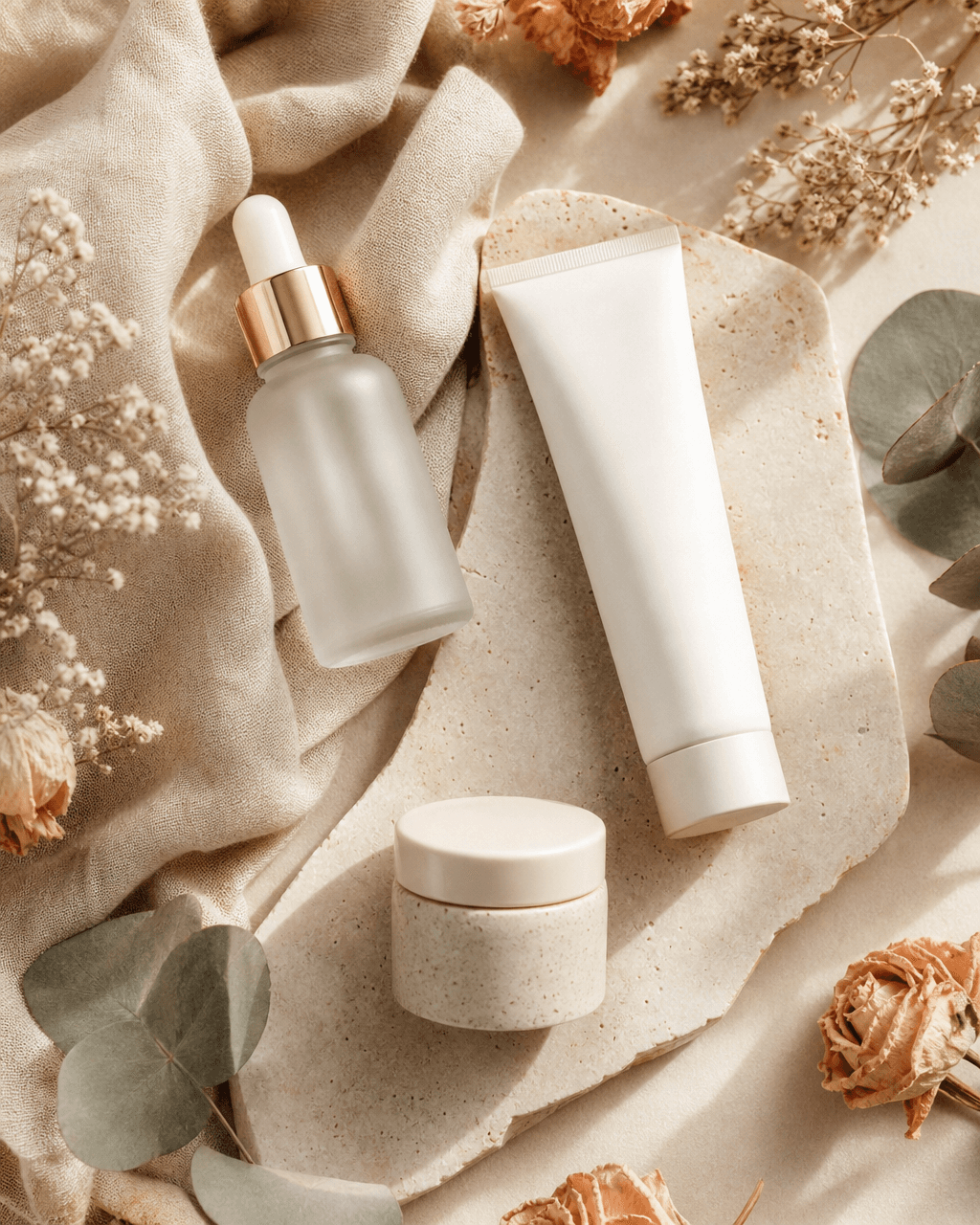 Editorial beauty brand world visual generated with Cosmiq